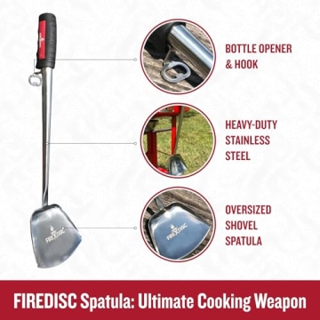 FIREDISC Ultimate 20-in Steel Spatula for Outdoor Cooking