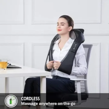 Snailax Cordless Shiatsu Neck and Shoulder Massager