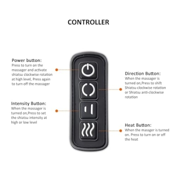 Snailax Cordless Shiatsu Neck and Shoulder Massager