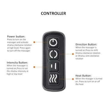 Snailax Cordless Shiatsu Neck and Shoulder Massager