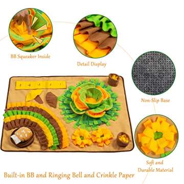 Verybegin Snuffle Mat for Dogs, 31.5" Large Interactive Puzzle