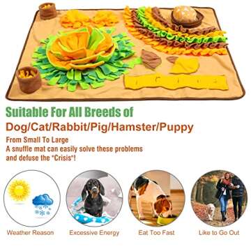 Verybegin Snuffle Mat for Dogs, 31.5" Large Interactive Puzzle