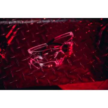 Crews BK310 BearKat 3 Polycarbonate Clear Lens Safety Glasses with Non-Slip Hybrid Black Temple Sleeve, 1 Pair