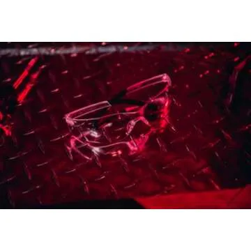 Crews BK310 BearKat 3 Polycarbonate Clear Lens Safety Glasses with Non-Slip Hybrid Black Temple Sleeve, 1 Pair