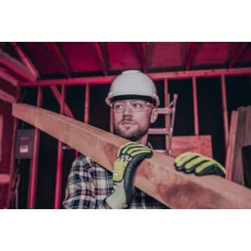 Crews BK310 BearKat 3 Polycarbonate Clear Lens Safety Glasses with Non-Slip Hybrid Black Temple Sleeve, 1 Pair