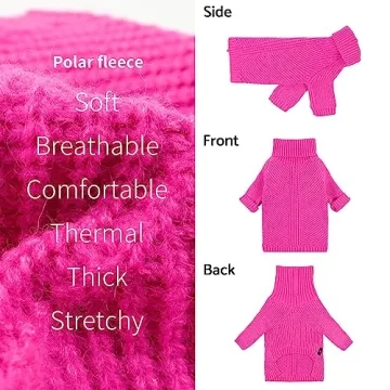 Fitwarm Valentines Dog Turtleneck Sweater for Small Dogs