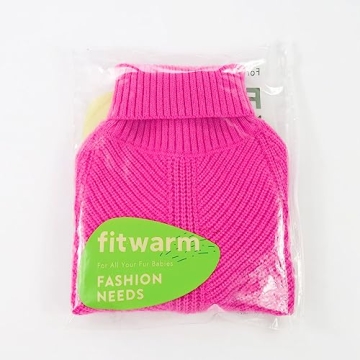 Fitwarm Valentines Dog Turtleneck Sweater for Small Dogs