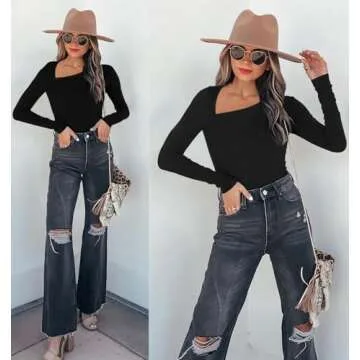 Chic Asymmetrical Neck Bodysuit for Stylish Women