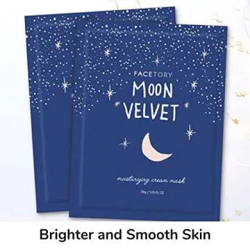 FACETORY Moon Velvet Moisturizing Sheet Masks for Soft Skin