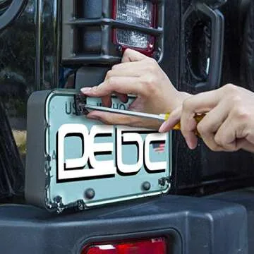 Wanty Rear License Plate Mounted Bottle Opener Tailgate Accessory fits Jeep Wrangler JL, JK, JKU and TJ Models - Awesome for Tailgating and a Great Addition to Your Jeep Wrangler Accessories