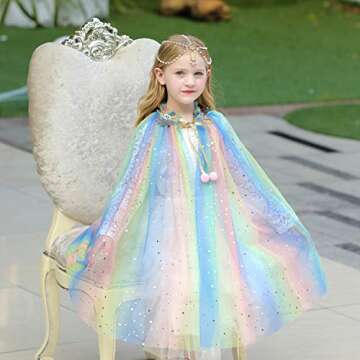 Enchanting Party Chili Princess Cape Cloaks for Girls Dress Up