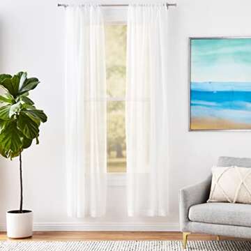 Victoria Voile Sheer Rod Pocket Curtains for Elegant Homes