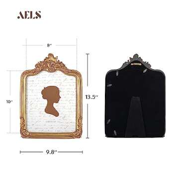 AELS 8x10 Inch Vintage Picture Frame, Elegant Antique Photo Frames with Glass Front, Photo Display, ...