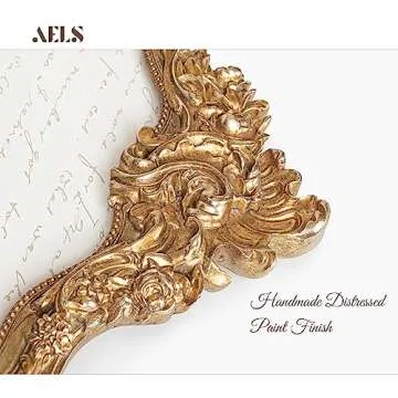 AELS 8x10 Inch Vintage Picture Frame, Elegant Antique Photo Frames with Glass Front, Photo Display, Tabletop Wall Hanging, Gift Ideas, Gold