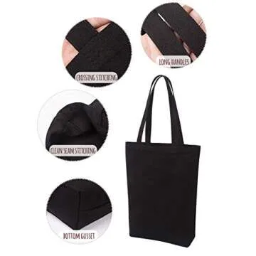 Lily Queen Canvas Tote Bags Eco-Friendly Reusable Shopping Bags