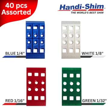 Handi-Shim Heavy Duty Reusable Plastic Construction Shims for Spacing, Leveling, Plumbing and More -...