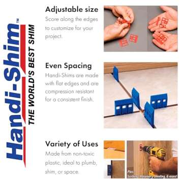 Handi-Shim Plastic Construction Shims - 40 Piece Assorted Pack