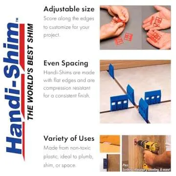 Handi-Shim Plastic Construction Shims - 40 Piece Assorted Pack
