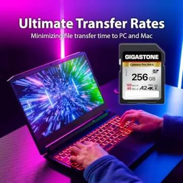 High-Speed GIGASTONE 256GB SD Card for 4K Video