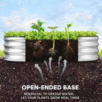 JERIA Raised Garden Bed,Galvanized Raised 4×2×1ft Planter Boxes Outdoor with Easy Assembly, Large Garden Bed for Vegetables, Fruits, Flowers
