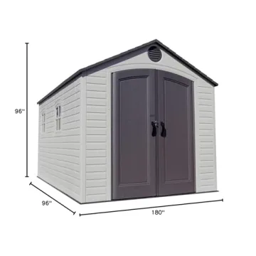 Lifetime 60075 8 x 15 Ft. Outdoor Storage Shed Details