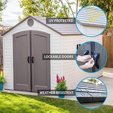 Lifetime 60075 8 x 15 Ft. Outdoor Storage Shed Details