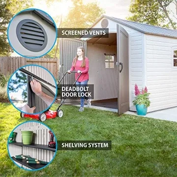 Lifetime 60075 8 x 15 Ft. Outdoor Storage Shed Details