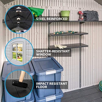 Lifetime 60075 8 x 15 Ft. Outdoor Storage Shed Details