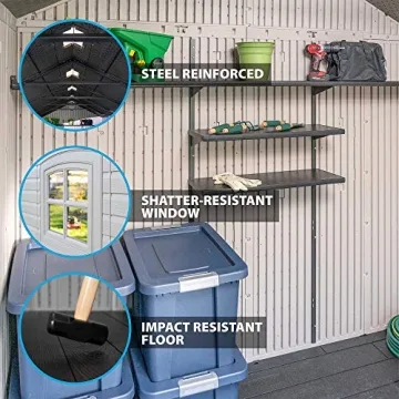 Lifetime 60075 8 x 15 Ft. Outdoor Storage Shed Details