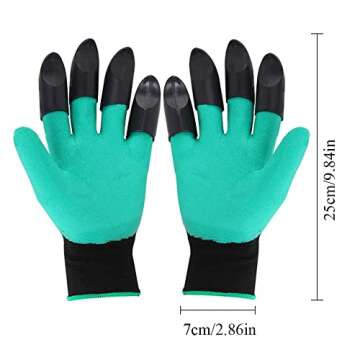 RZJZGZ 2 Pairs Garden Gloves with Claws for Women and Men Both Hands Gardening Work Gloves Garden Gl...