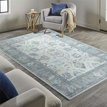 Shop Modern Oushak Runner Rug - Vintage & Washable Elegance