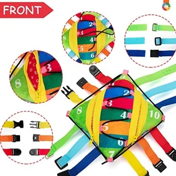 teytoy Sensory Buckle Pillow for Toddlers 1-3