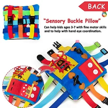 teytoy Sensory Buckle Pillow for Toddlers 1-3