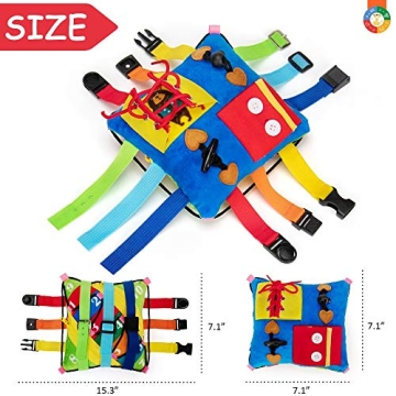 teytoy Sensory Buckle Pillow for Toddlers 1-3