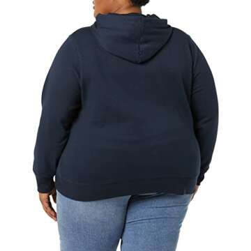 Amazon Essentials Women's Regular-Fit Fleece Pullover Hoodie (Available in Plus Size), Navy, Medium