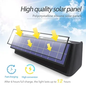 Mrzxy Solar Wall Lights - Up and Down LED Outdoor Lighting