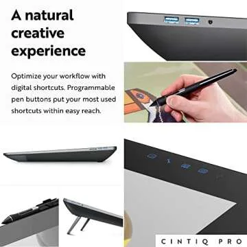 Wacom DTK2420K0 Cintiq Pro 24 Creative Pen Display – 4K Graphic Drawing Monitor with 8192 Pen Pressure and 99% Adobe RGB , Black