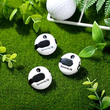 Frienda 3 Pieces Golf Score Counter Mini Golf Stroke Counter with One Touch Reset and Simple Attachment to Scorekeeper Glove in (White)