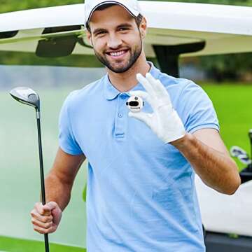 Frienda 3 Pieces Golf Score Counter Mini Golf Stroke Counter with One Touch Reset and Simple Attachment to Scorekeeper Glove in (White)