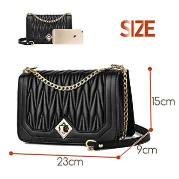 Travistar Crossbody Bags for Women Small Handbags PU Leather Shoulder Bag Ladies Purse Evening Bag Q...