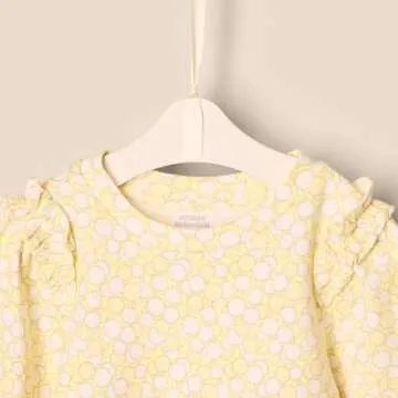 Amazon Essentials x Sofia Grainge Toddler Girls' 3/4 Sleeve Knit Top, Pack of 2, Delicate Floral/Round Trees, 2T