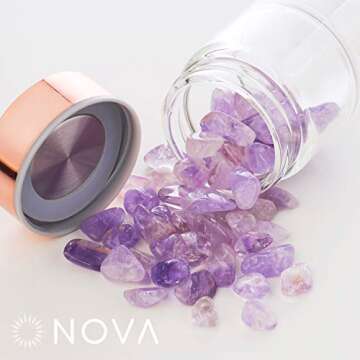 Rose Gold 15 oz Crystal Infused Water Bottles | Relaxing Gifts for Women | Witchcraft Supplies | + P...