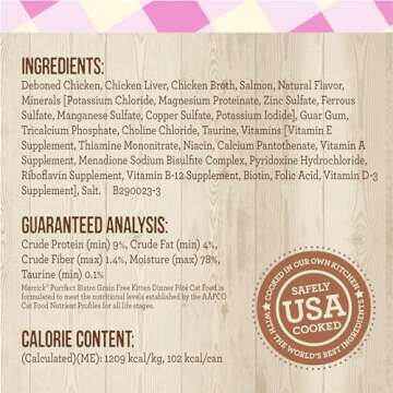 Merrick Purrfect Bistro Grain Free Premium Soft Canned Pate Chicken Wet Cat Food, Kitten Dinner Recipe - (Pack of 24) 3 oz. Cans