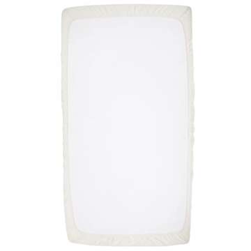 Organic Cotton Fitted Crib Sheets - 100% GOTS Certified Organic Cotton, All-Natural, Dye-Free, Unbleached, Toxic-Free & Breathable Baby Crib Sheets for Standard Crib Mattresses (2 Pack)