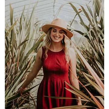 JOYEBUY Women's UPF50 Foldable Summer Straw Hat - Black