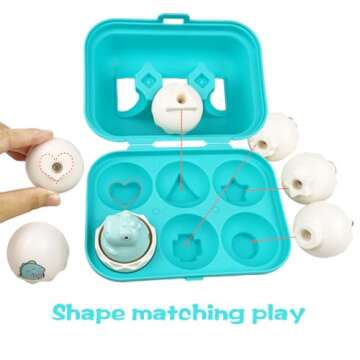 Pinkiwine Easter Hide & Squeak Dinosaur Eggs Montessori Sorting & Matching Learning Toys for Toddlers Kids Boys Girls Easter Basket Stuffers Gifts Party Favors