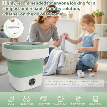 17L Portable Washing Machine & Spinner for Small Items