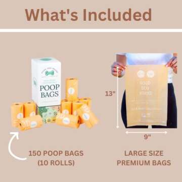 Good Dog Compostable Poop Bags | 150 Eco-Friendly Bags