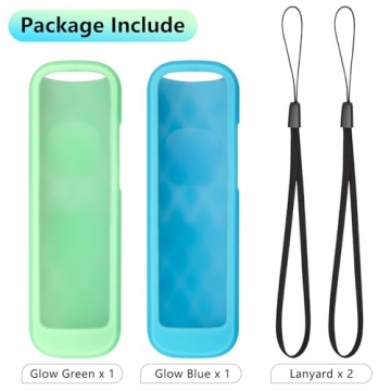 (2PC) Cover Case for Roku Remote - Glow-in-The-Dark Silicone Sleeve