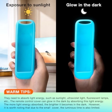 Glow-in-the-Dark Roku Remote Cover, Protective Silicone Sleeve